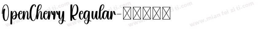 OpenCherry Regular字体转换